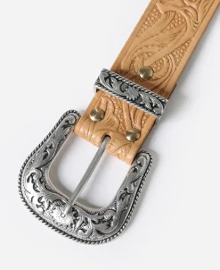 New Arabesque Carved Belt - Natural Belts