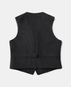 New Black & White Striped Tweed Vest Waistcoats