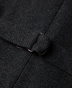 New Black & White Striped Tweed Vest Waistcoats