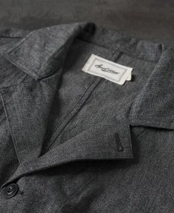 Clearance Black Chambray Work Jacket Jackets&coats