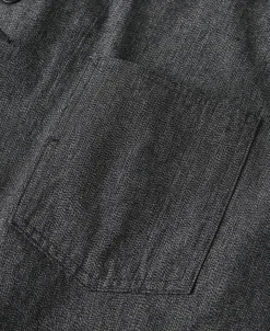 Clearance Black Chambray Work Jacket Jackets&coats