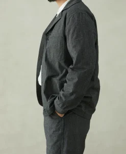 Clearance Black Chambray Work Jacket Jackets&coats