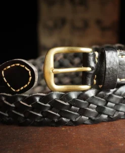 Best Braided Leather Belt - Black Belts