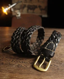 Best Braided Leather Belt - Black Belts