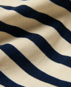 Clearance Breton Stripe T-Shirt - Apricot/Navy Short Sleeve T-Shirts | T-shirts