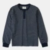Online Breton Striped Henley Long Sleeve T-Shirt - Navy/White Henleys | Long Sleeve T-Shirts