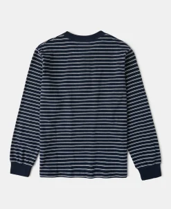Online Breton Striped Henley Long Sleeve T-Shirt - Navy/White Henleys | Long Sleeve T-Shirts