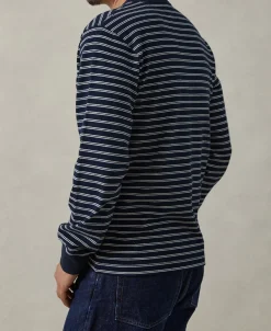 Online Breton Striped Henley Long Sleeve T-Shirt - Navy/White Henleys | Long Sleeve T-Shirts