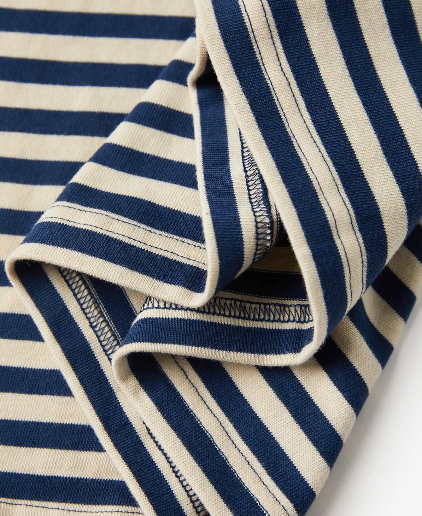 Discount Breton Striped Henley Long Sleeve T-Shirt - Blue/Apricot Henleys | Long Sleeve T-Shirts