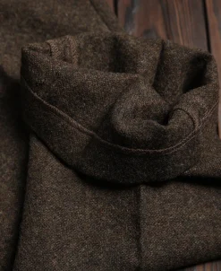 Online British Retro Brown Tweed Double Pleated Trousers Pants&trousers