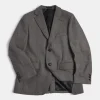 Discount Brown Herringbone Tweed Blazer Jackets&coats