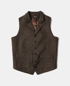 Fashion Brown Tweed Hunting Vest Waistcoats