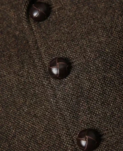 Fashion Brown Tweed Hunting Vest Waistcoats