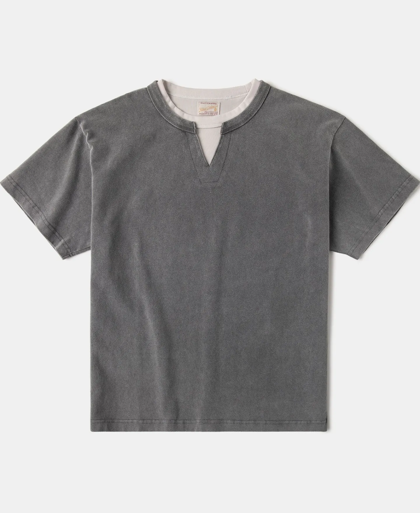 Sale Brushed Texture Layered T-Shirt - Dark Gray Short Sleeve T-Shirts | T-shirts