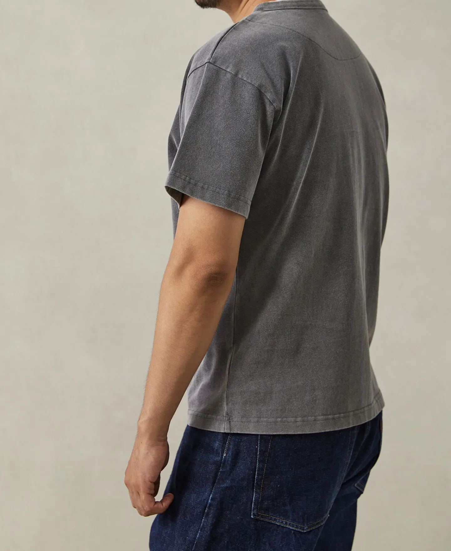 Sale Brushed Texture Layered T-Shirt - Dark Gray Short Sleeve T-Shirts | T-shirts
