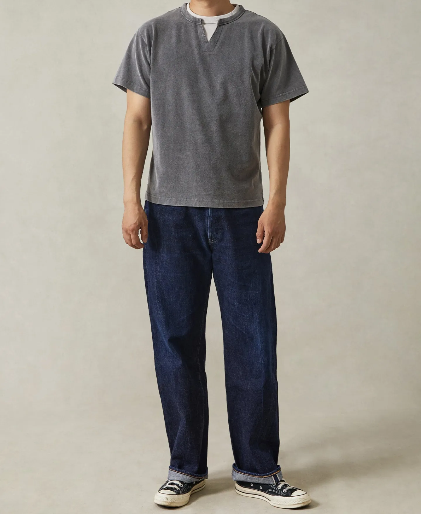 Sale Brushed Texture Layered T-Shirt - Dark Gray Short Sleeve T-Shirts | T-shirts
