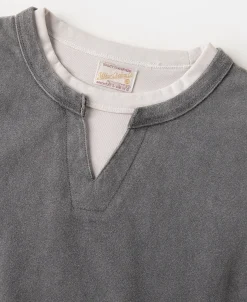 Sale Brushed Texture Layered T-Shirt - Dark Gray Short Sleeve T-Shirts | T-shirts