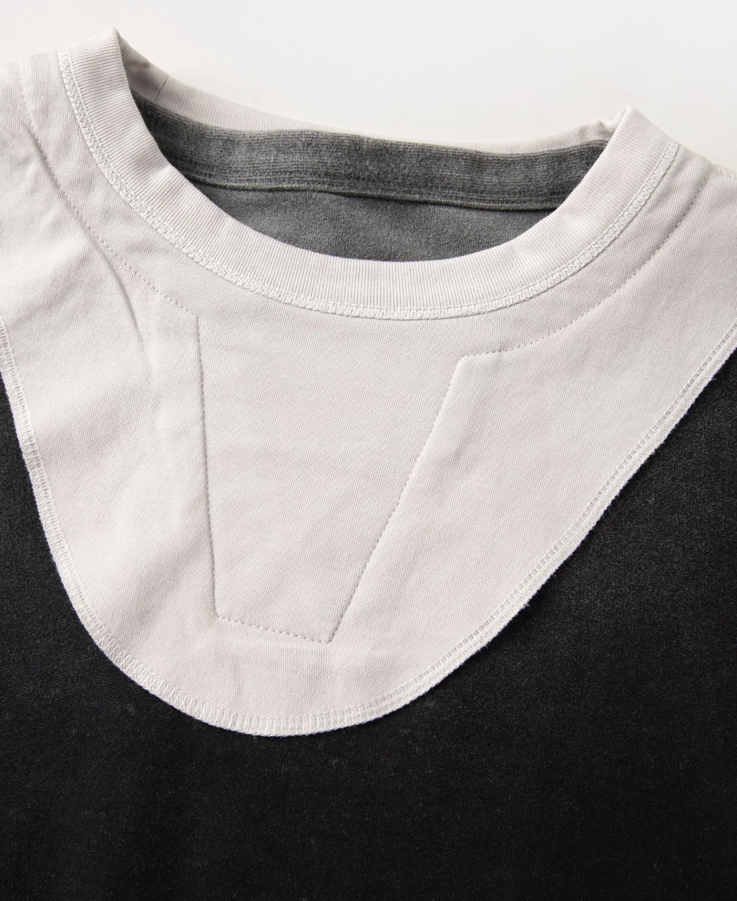 Sale Brushed Texture Layered T-Shirt - Dark Gray Short Sleeve T-Shirts | T-shirts