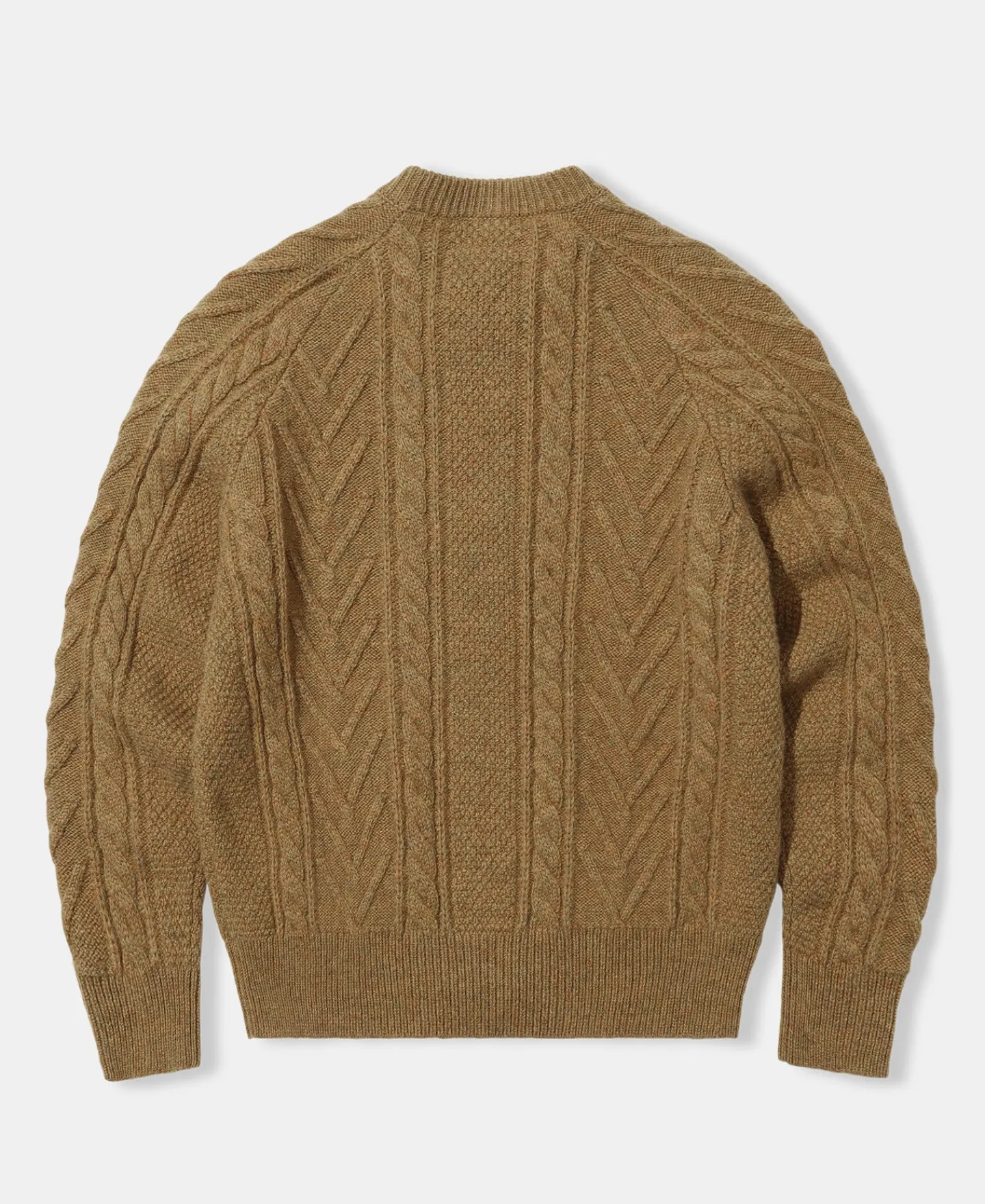 Outlet Cable Knit Round Collar Cardigan - Ginger Knitwear&sweaters