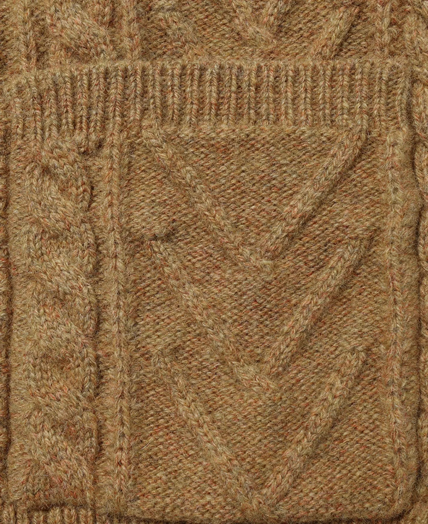 Outlet Cable Knit Round Collar Cardigan - Ginger Knitwear&sweaters
