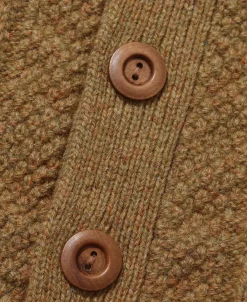 Outlet Cable Knit Round Collar Cardigan - Ginger Knitwear&sweaters