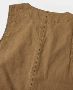 Clearance Canvas Work Vest - Brown Waistcoats