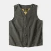 Online Canvas Work Vest - Dark Green Waistcoats