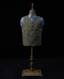 Online Canvas Work Vest - Dark Green Waistcoats