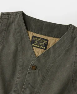 Online Canvas Work Vest - Dark Green Waistcoats