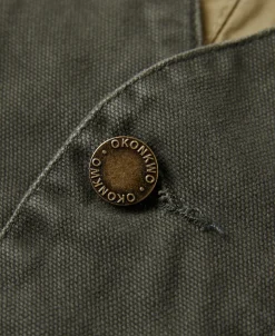 Online Canvas Work Vest - Dark Green Waistcoats