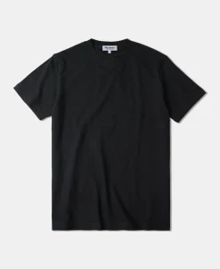 Hot Classic Fit 7.4 oz Jersey Crewneck Tubular T-Shirt - Black Short Sleeve T-Shirts | T-shirts