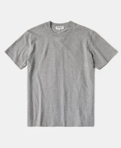 Best Classic Fit 7.4 oz Jersey Crewneck Tubular T-Shirt - Gray Short Sleeve T-Shirts | T-shirts