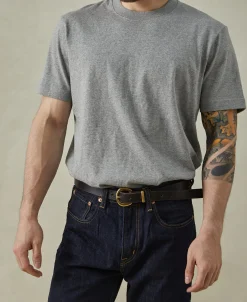 Best Classic Fit 7.4 oz Jersey Crewneck Tubular T-Shirt - Gray Short Sleeve T-Shirts | T-shirts