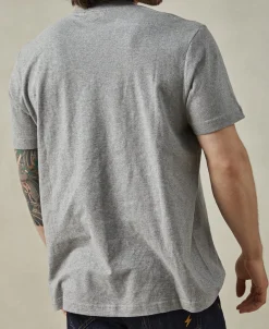 Best Classic Fit 7.4 oz Jersey Crewneck Tubular T-Shirt - Gray Short Sleeve T-Shirts | T-shirts