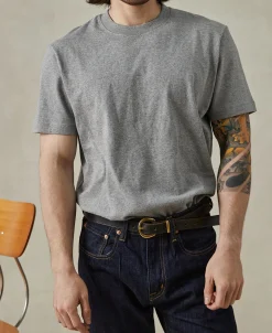 Best Classic Fit 7.4 oz Jersey Crewneck Tubular T-Shirt - Gray Short Sleeve T-Shirts | T-shirts