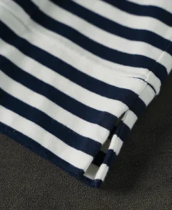 Fashion Classic Fit Breton Stripe Cotton Jersey Hoodie Sweatshirts&hoodies