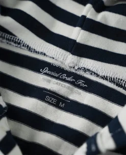 Fashion Classic Fit Breton Stripe Cotton Jersey Hoodie Sweatshirts&hoodies