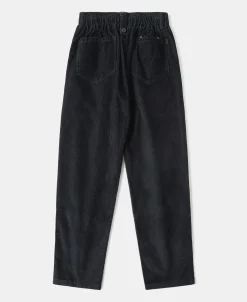 Outlet Classic Fit Corduroy Pull-On Trousers - Black Pants&trousers