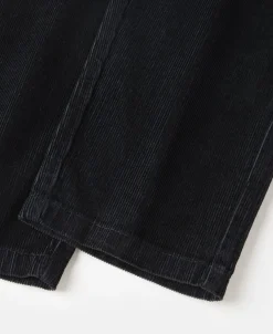 Outlet Classic Fit Corduroy Pull-On Trousers - Black Pants&trousers