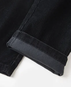 Outlet Classic Fit Corduroy Pull-On Trousers - Black Pants&trousers