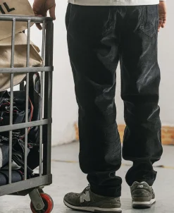 Outlet Classic Fit Corduroy Pull-On Trousers - Black Pants&trousers