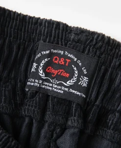 Outlet Classic Fit Corduroy Pull-On Trousers - Black Pants&trousers