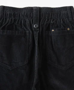 Outlet Classic Fit Corduroy Pull-On Trousers - Black Pants&trousers