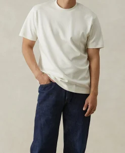Best Classic Fit Cotton and Modal-Blend T-Shirt - White Short Sleeve T-Shirts | T-shirts