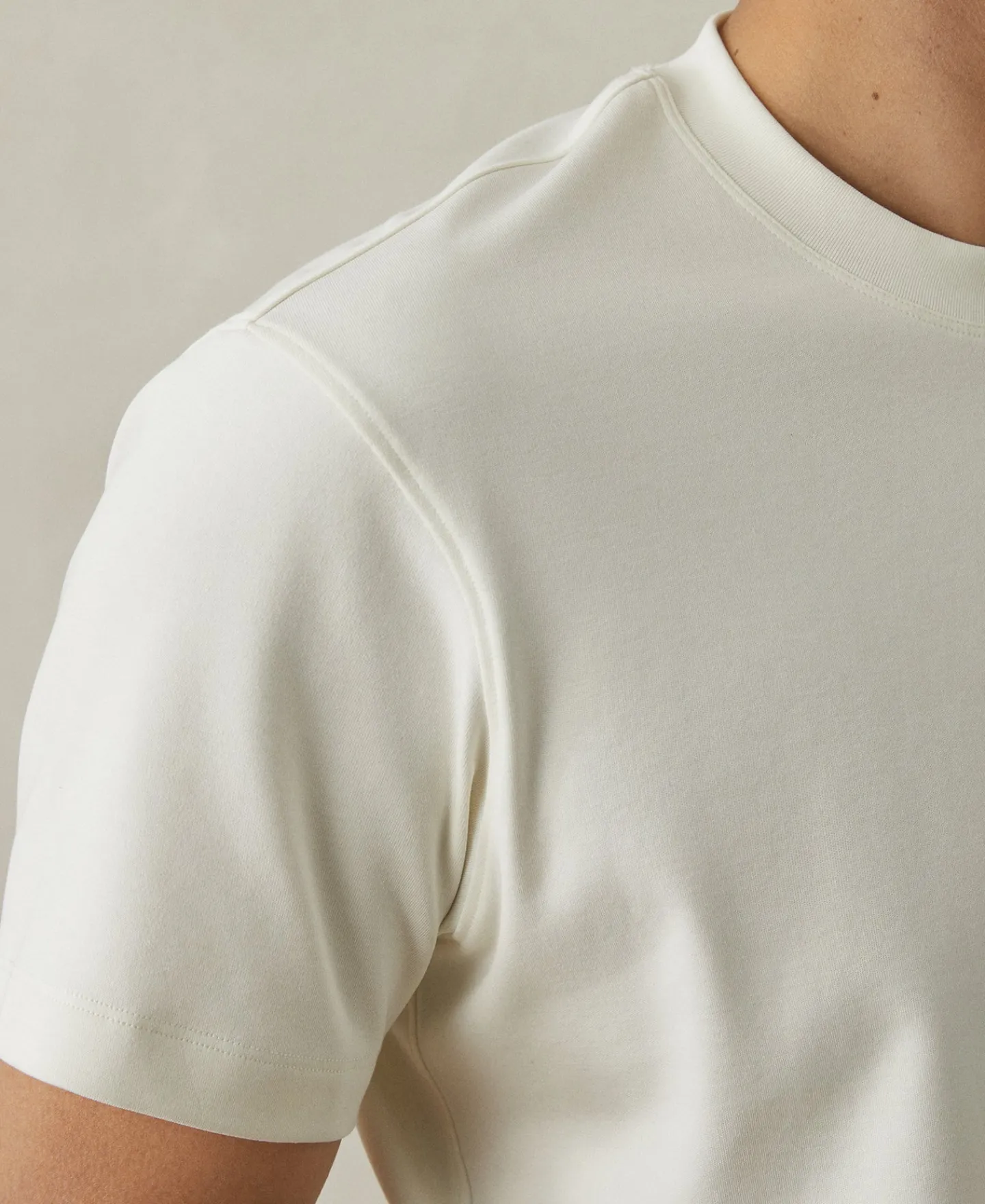 Best Classic Fit Cotton and Modal-Blend T-Shirt - White Short Sleeve T-Shirts | T-shirts