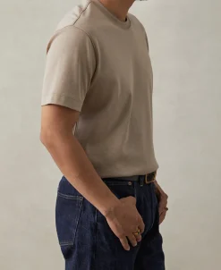 Hot Classic Fit Cotton and Modal-Blend T-Shirt - Light Coffee Short Sleeve T-Shirts | T-shirts