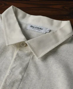 New Classic Fit Jersey Tubular Rugby Shirt - Beige Gray Polo Shirts | T-shirts