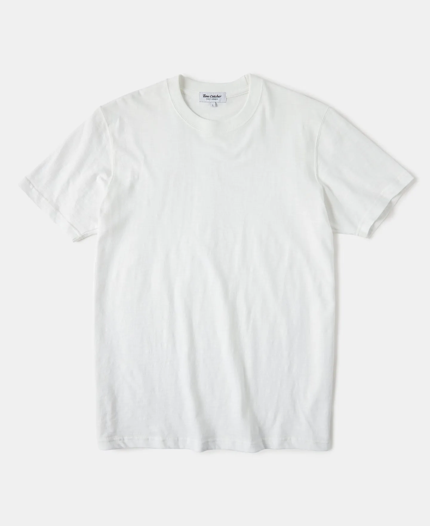 Sale Classic Fit Loopwheel Slub Cotton T-Shirt - White Short Sleeve T-Shirts | T-shirts