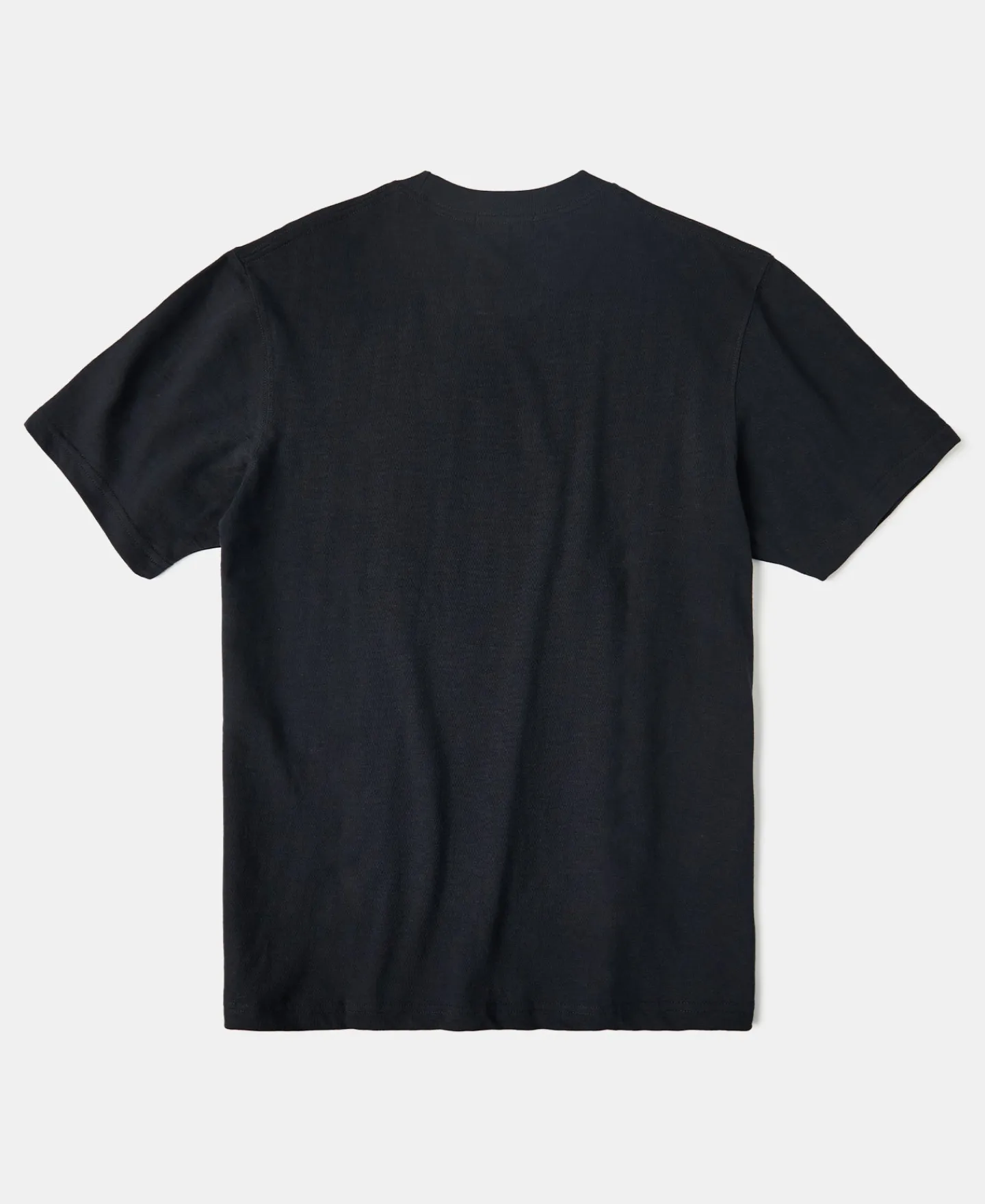 Outlet Classic Fit Loopwheel Slub Cotton T-Shirt - Black Short Sleeve T-Shirts | T-shirts