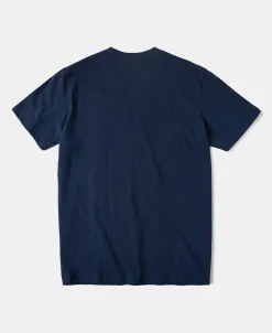 Hot Classic Fit Loopwheel Slub Cotton T-Shirt - Navy Short Sleeve T-Shirts | T-shirts